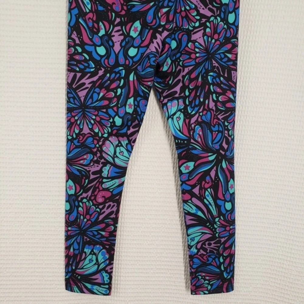 Converse All Star Leggings Girls Large‎ Blue Butterfly High Rise Whimsygoth